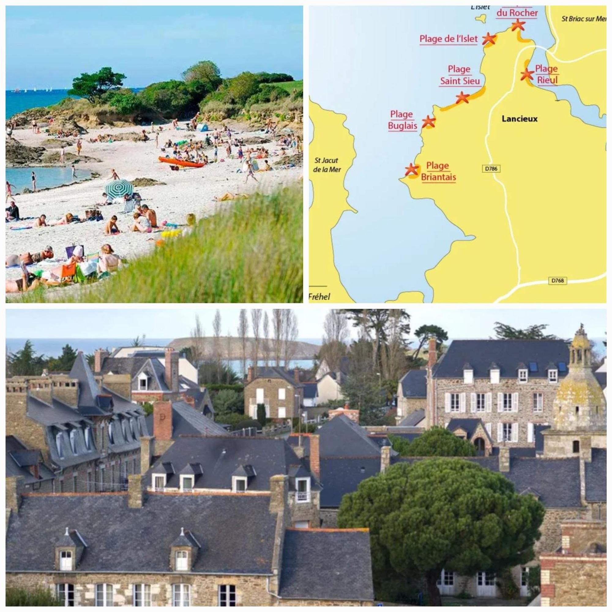 Maison familiale sur la CÔTE D’ÉMERAUDE Lancieux Exterior foto